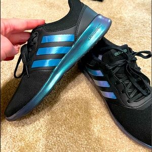 Adidas Cloudfoam Sneakers Black and Iridescent